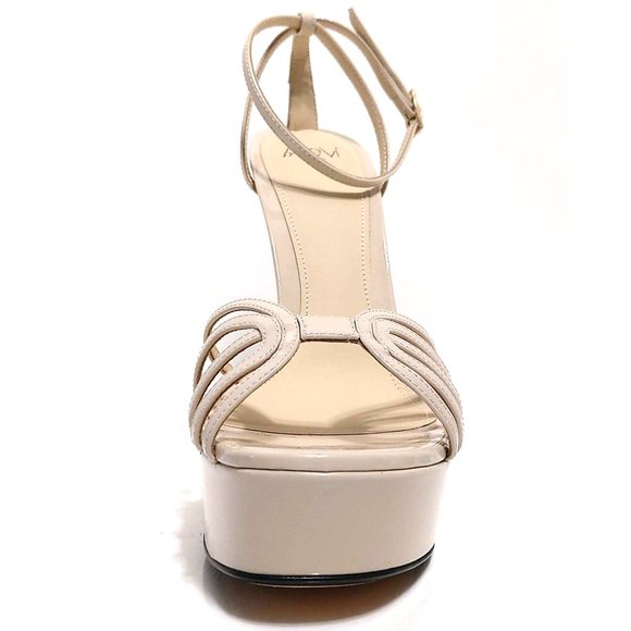 Alevi Milano Caterina Patent Sand Leather Women 38.5 EUR Platform Sandals - Picture 7 of 9